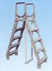 Grey moulded Swing up safety Ladder